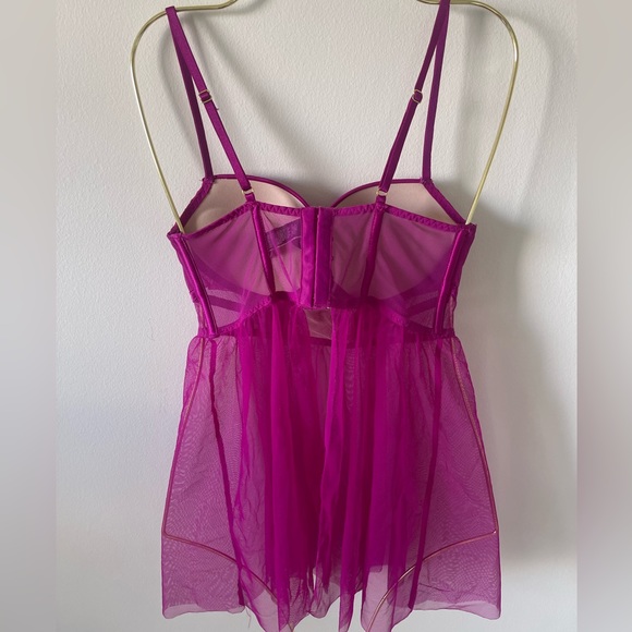 Victoria's Secret / Fuchsia Chemise / Babydoll / 34C / New - Picture 9 of 12